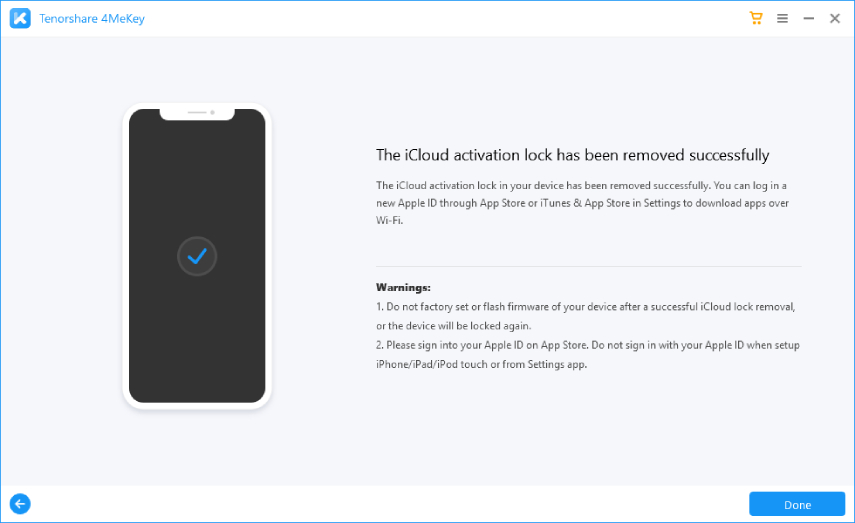 eliminar el bloqueo de activación de icloud con éxito - Guía 4MeKey