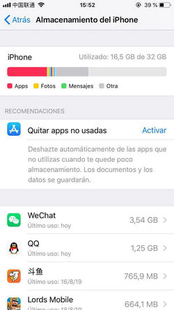 verificar almacenamiento iphone si la actualización ios 14 no te deja