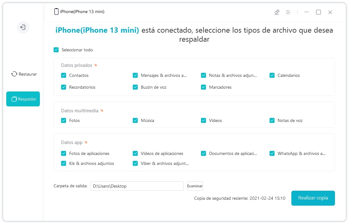 copia de seguridad de dispositivos ios - guía de icarefone