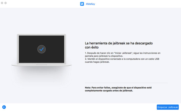 descargado jailbreak con éxito-4mekey paso 2