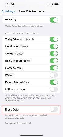 iphone incorrecto 10 veces borrar datos de contraseña