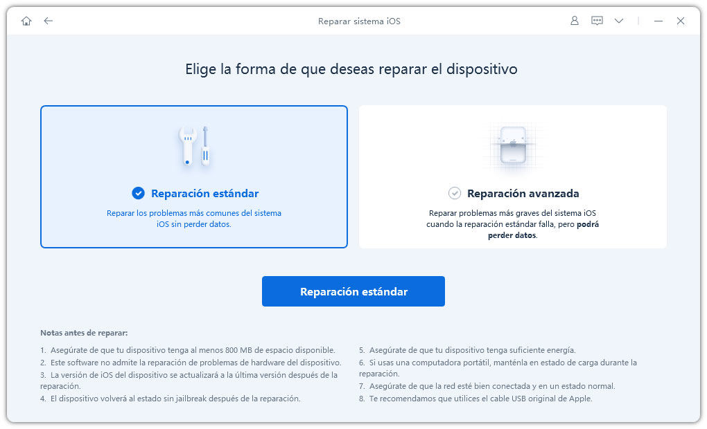 seguir con la fase de actualización ios 14 mediante reiboot