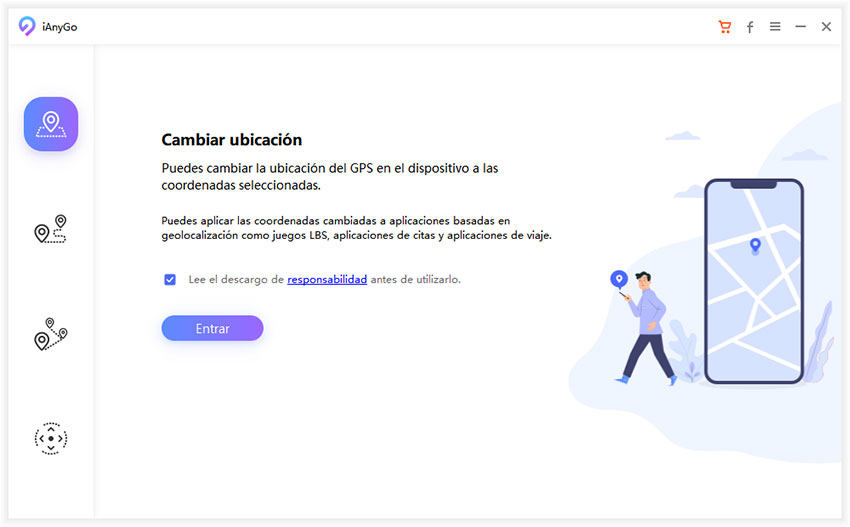 cambiar el modo de ubicación en ianygo