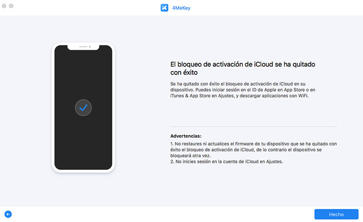 eliminar bloqueo de activación iCloud con éxito - guía de 4mekey