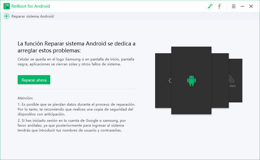 reparar android ahora