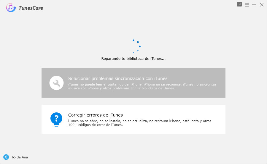 tunescare tunescare soluciona errores itunes paso 2