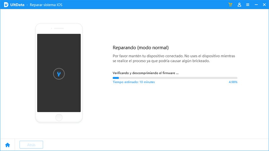 comenzar reparar eistema ios con UltData