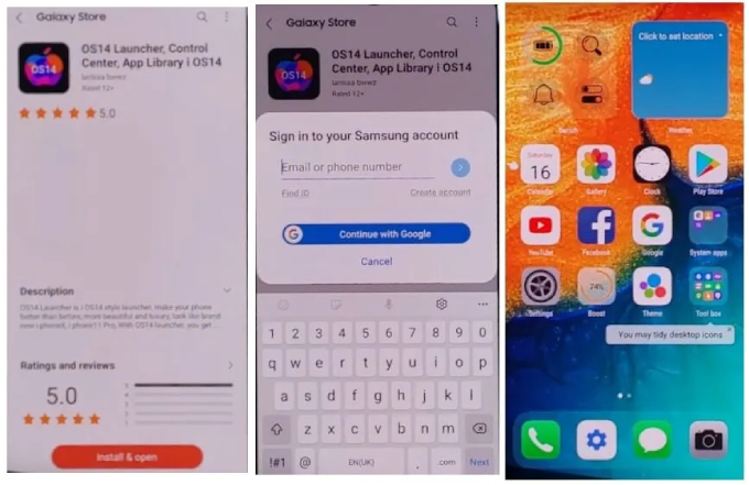 samsung a02 frp bypass sin pc-instalar os14 launcher