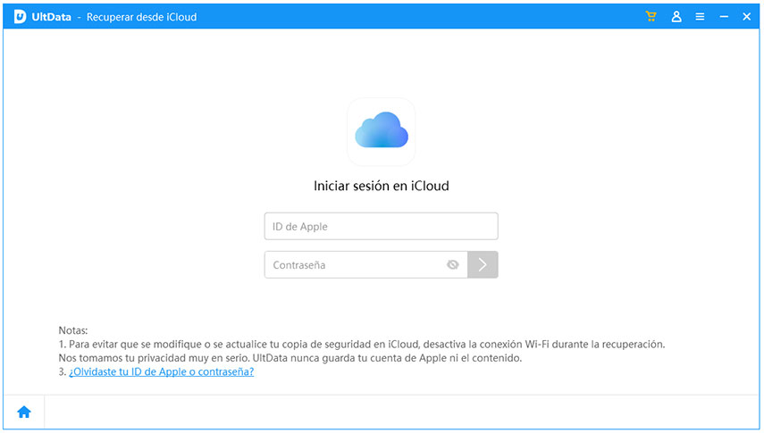 iniciar sensión de icloud